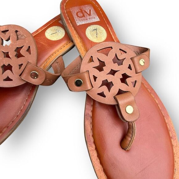 Dolce Vita Women’s Gotie Sandals Size 7 Comfort Leather Distressed boho Flip - Picture 4 of 12